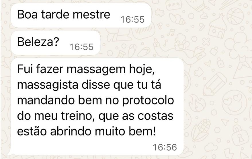 Imagem do depoimento em texto de FABRÍCIO ISRAEL (print do WhatsApp)