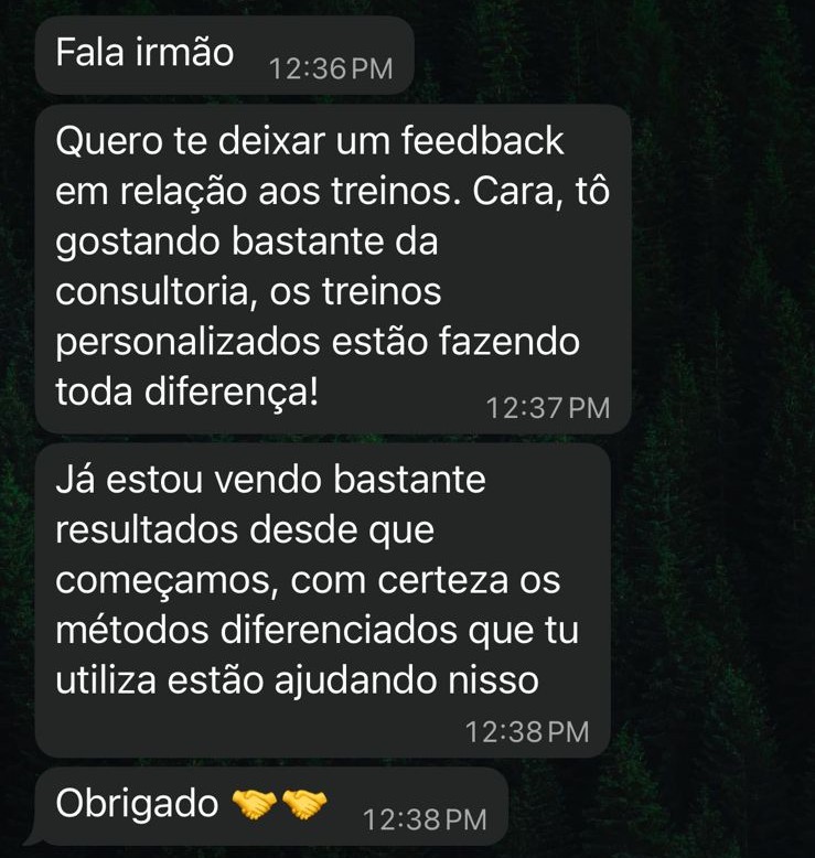 Imagem do depoimento em texto de GUSTAVO MAAS (print do WhatsApp)